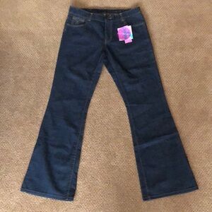 Calvin Klein Blue Flare Wide Leg Jeans